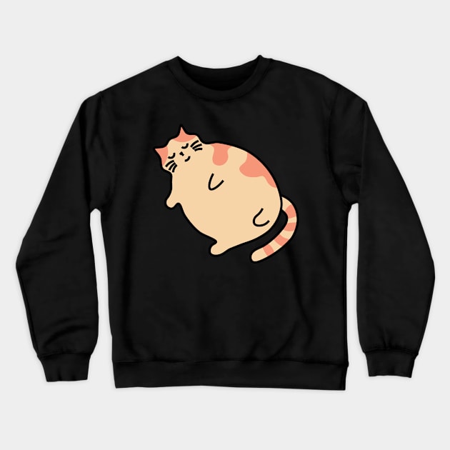 Chonky cat, Sleeping cat, Napping kitty, Fat cat Crewneck Sweatshirt by strangelyhandsome